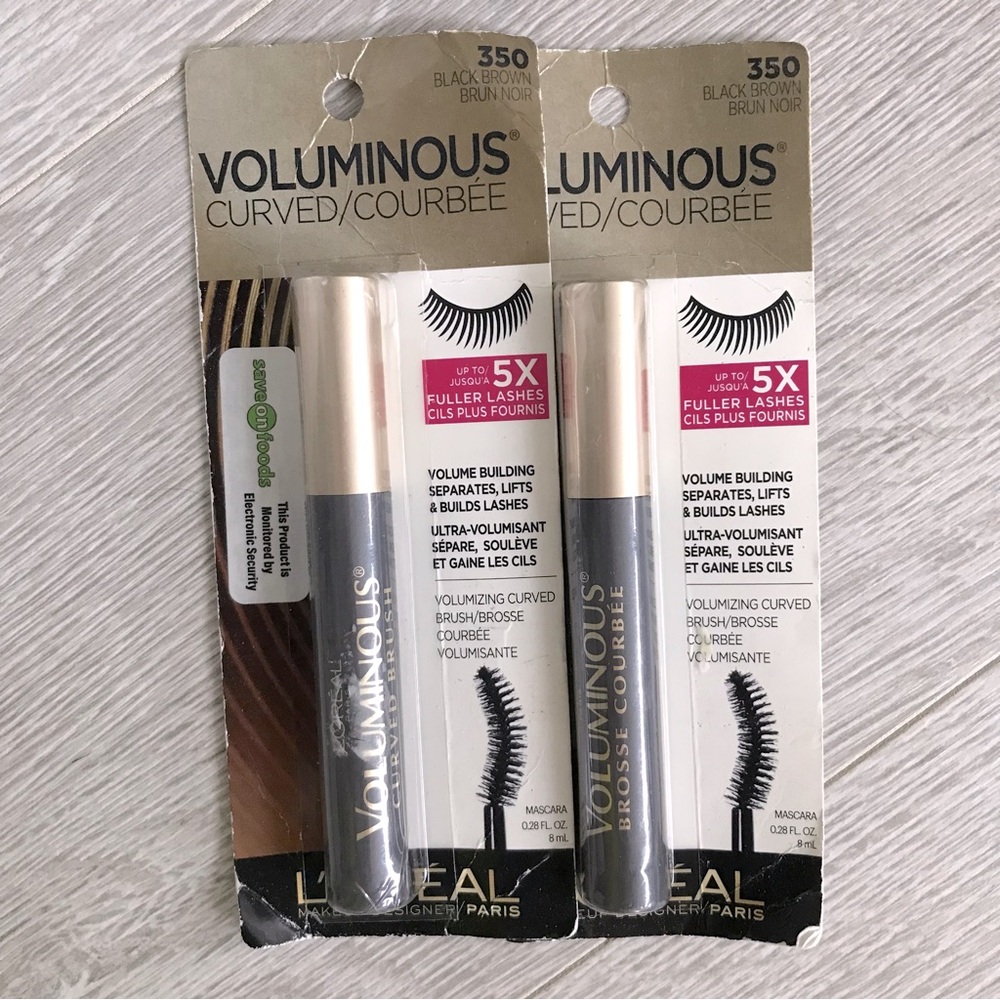 L'Oréal Paris Voluminous Curved Brush Mascara Duo - Black Brown